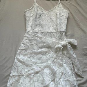 White Lace Floral Dress